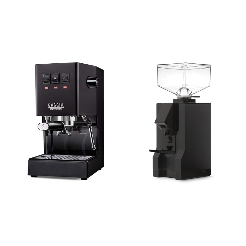 Gaggia New Classic, black + Eureka Mignon Manuale, BL black Gaggia New Classic, black + Eureka Mignon Manuale, BL black