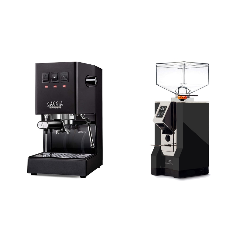 Gaggia New Classic, black + Eureka Mignon Perfetto, CR black Gaggia New Classic, black + Eureka Mignon Perfetto, CR black