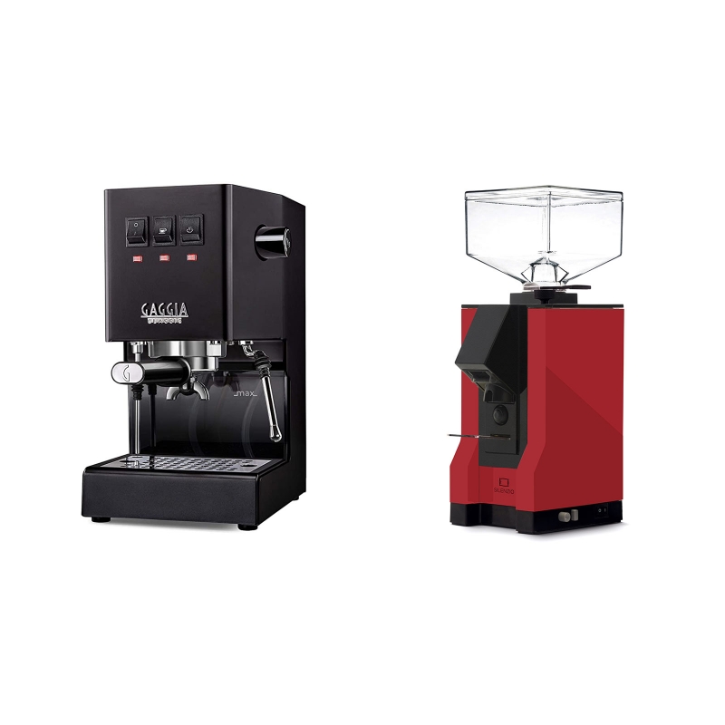 Gaggia New Classic, black + Eureka Mignon Silenzio, BL ferrari red Gaggia New Classic, black + Eureka Mignon Silenzio, BL ferrari red