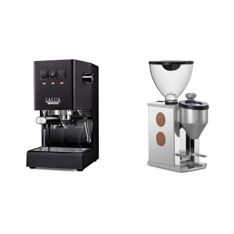 Gaggia New Classic, black + Rocket Espresso FAUSTINO, copper Gaggia New Classic, black + Rocket Espresso FAUSTINO, copper
