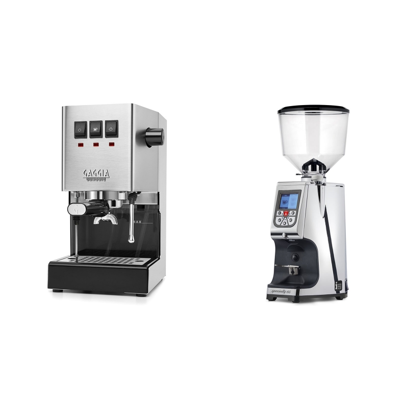 Gaggia New Classic + Eureka Atom Specialty 65, chrome Gaggia New Classic + Eureka Atom Specialty 65, chrome