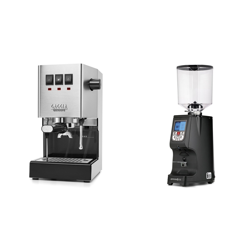 Gaggia New Classic + Eureka Atom Specialty 75, black Gaggia New Classic + Eureka Atom Specialty 75, black