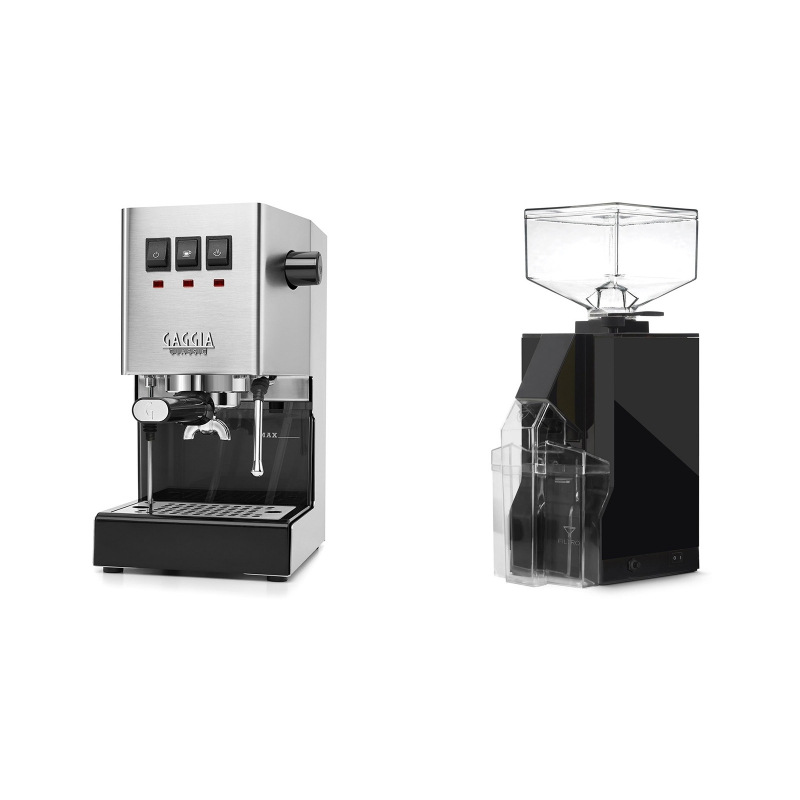 Gaggia New Classic + Eureka Mignon Filtro, BL black Gaggia New Classic + Eureka Mignon Filtro, BL black