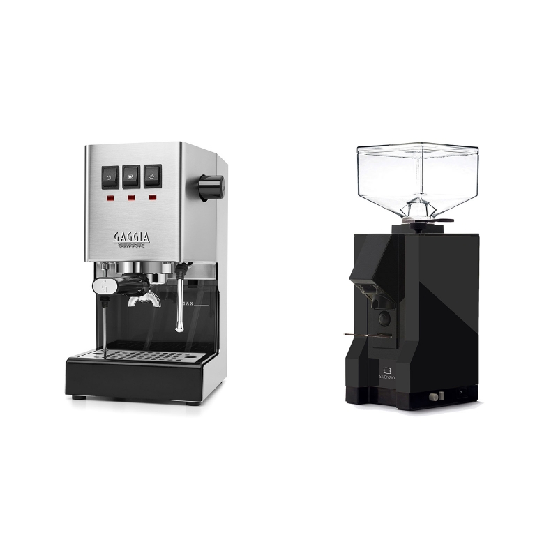 Gaggia New Classic + Eureka Mignon Silenzio, BL black Gaggia New Classic + Eureka Mignon Silenzio, BL black