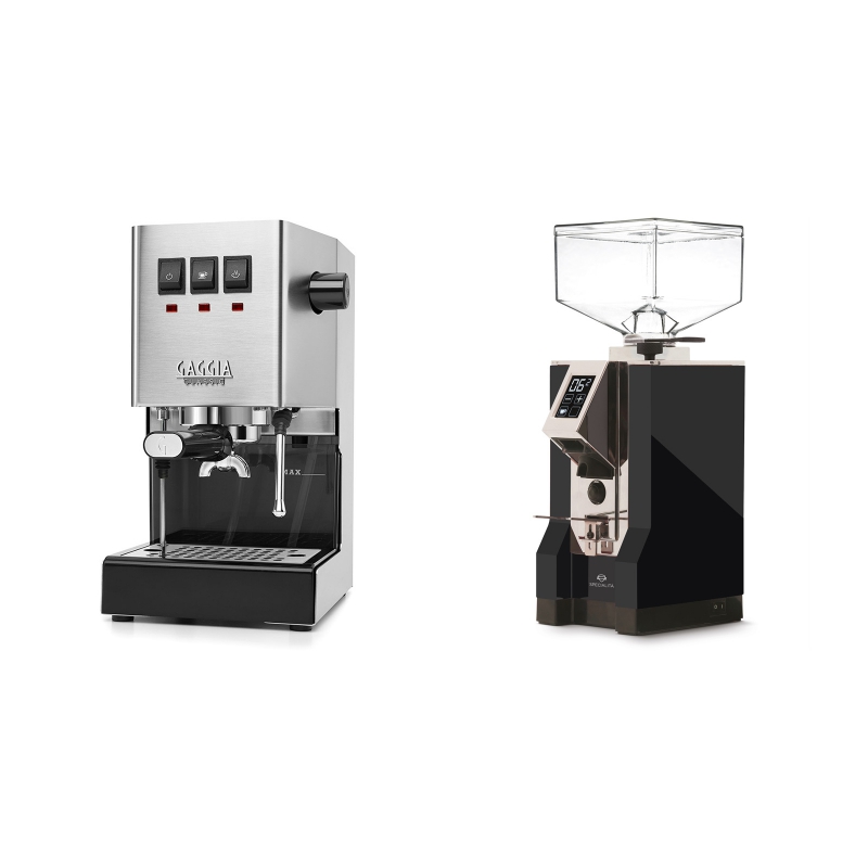 Gaggia New Classic + Eureka Mignon Specialita, CR black Gaggia New Classic + Eureka Mignon Specialita, CR black