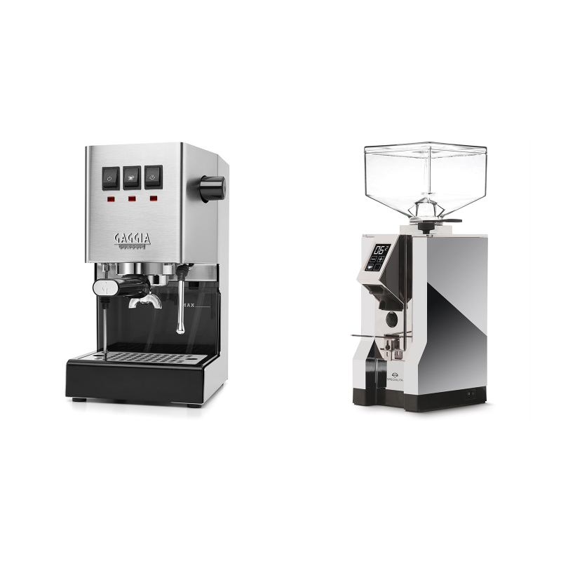 Gaggia New Classic + Eureka Mignon Specialita, CR chrome Gaggia New Classic + Eureka Mignon Specialita, CR chrome