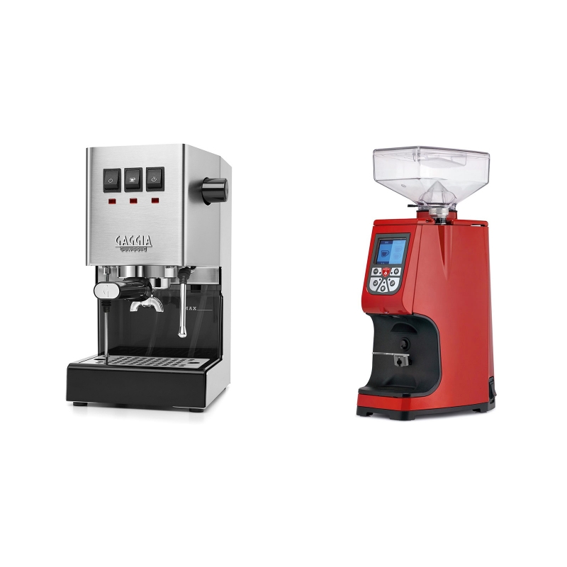 Gaggia New Classic + Eureka Atom 60, ferrari red Gaggia New Classic + Eureka Atom 60, ferrari red