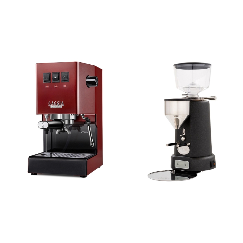 Gaggia New Classic, red + ECM V-Titan 64, anthracite Gaggia New Classic, red + ECM V-Titan 64, anthracite