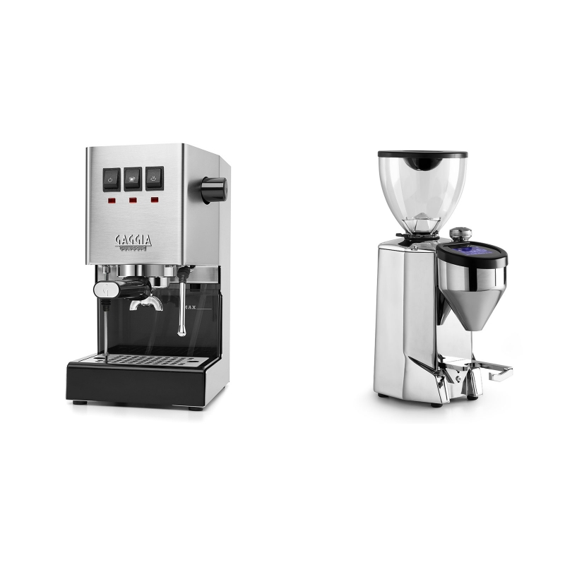 Gaggia New Classic + Rocket Espresso FAUSTO 2.1, chrome Gaggia New Classic + Rocket Espresso FAUSTO 2.1, chrome