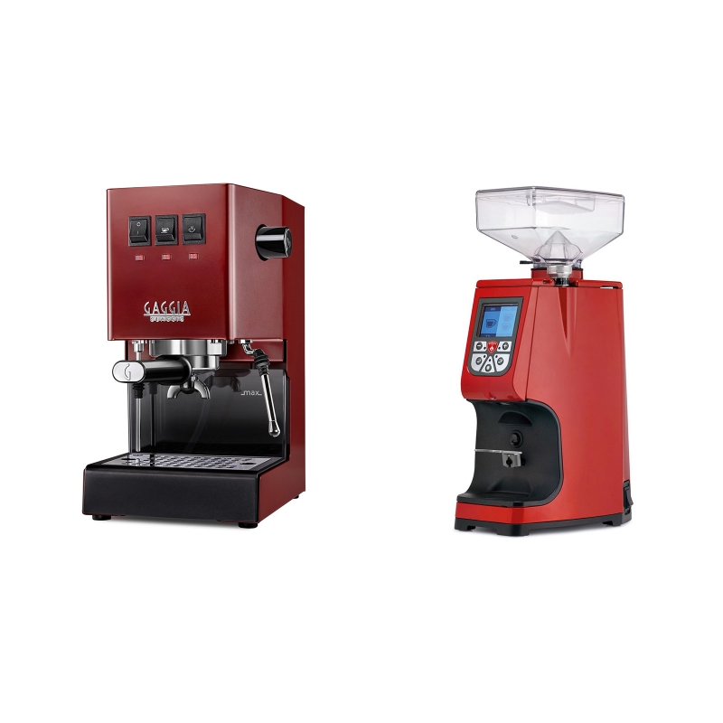 Gaggia New Classic, red + Eureka Atom 60, ferrari red Gaggia New Classic, red + Eureka Atom 60, ferrari red