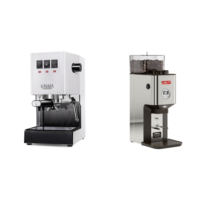 Gaggia New Classic, white + Lelit William PL72-P Gaggia New Classic, white + Lelit William PL72-P