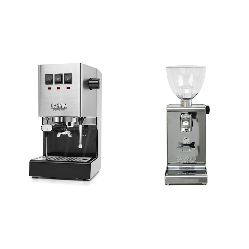 Gaggia New Classic BC + Ascaso i-steel, lesk Gaggia New Classic BC + Ascaso i-steel, lesk