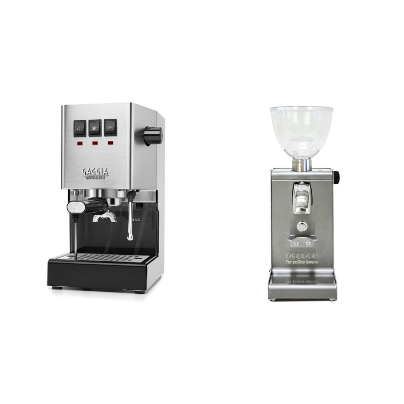 Gaggia New Classic BC + Ascaso i-steel, mat Gaggia New Classic BC + Ascaso i-steel, mat