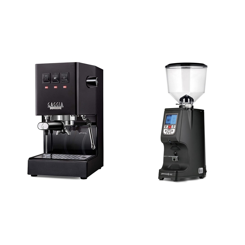 Gaggia New Classic BC, black + Eureka Atom Specialty 65, black Gaggia New Classic BC, black + Eureka Atom Specialty 65, black