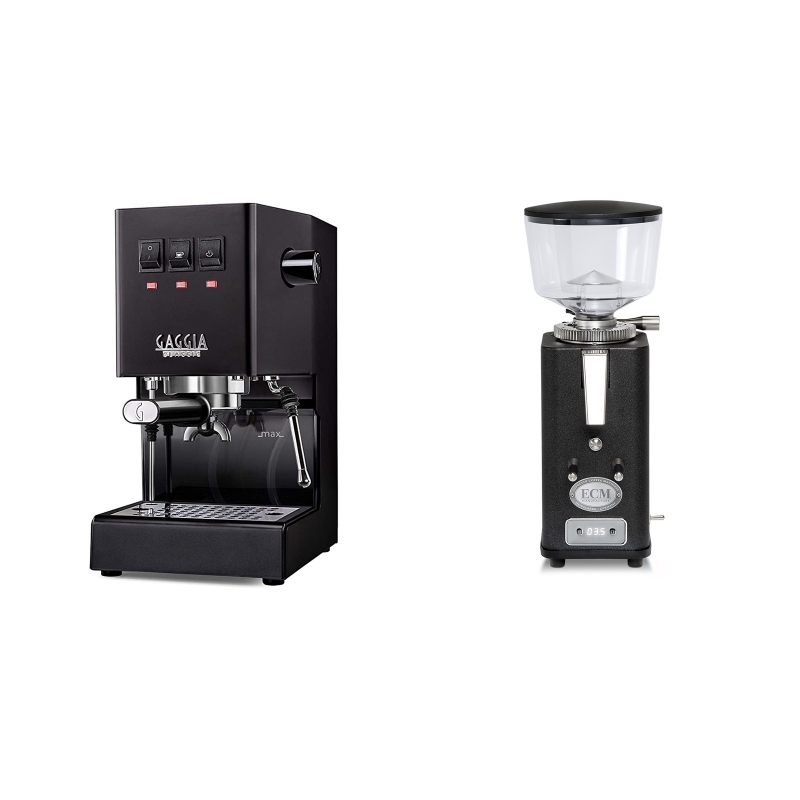 Gaggia New Classic BC, black + ECM S-Automatik 64, anthracite Gaggia New Classic BC, black + ECM S-Automatik 64, anthracite