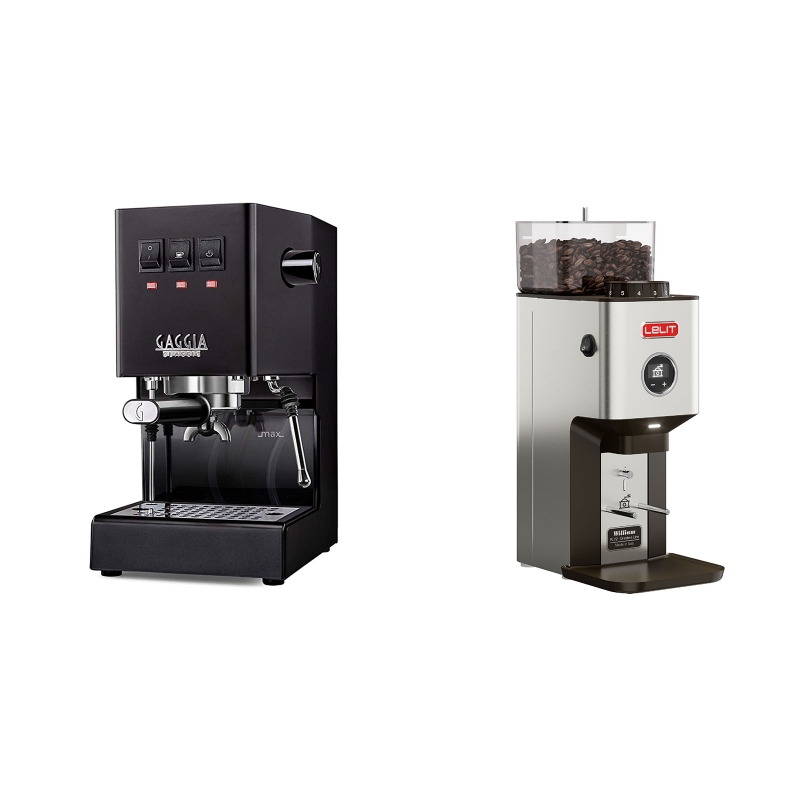 Gaggia New Classic BC, black + Lelit William PL72 Gaggia New Classic BC, black + Lelit William PL72