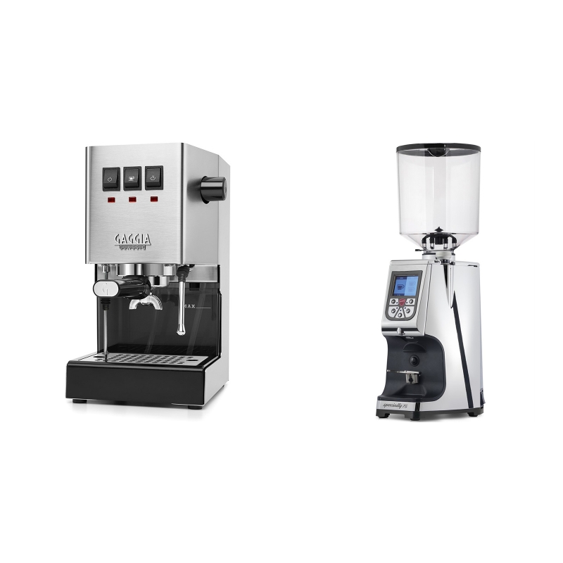 Gaggia New Classic BC + Eureka Atom Specialty 75, chrome Gaggia New Classic BC + Eureka Atom Specialty 75, chrome