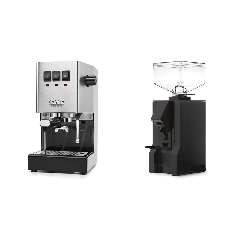 Gaggia New Classic BC + Eureka Mignon Manuale, BL black Gaggia New Classic BC + Eureka Mignon Manuale, BL black