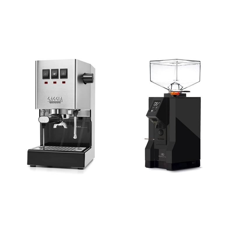 Gaggia New Classic BC + Eureka Mignon Perfetto, BL black Gaggia New Classic BC + Eureka Mignon Perfetto, BL black