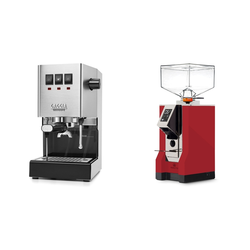 Gaggia New Classic BC + Eureka Mignon Perfetto, CR ferrari red Gaggia New Classic BC + Eureka Mignon Perfetto, CR ferrari red
