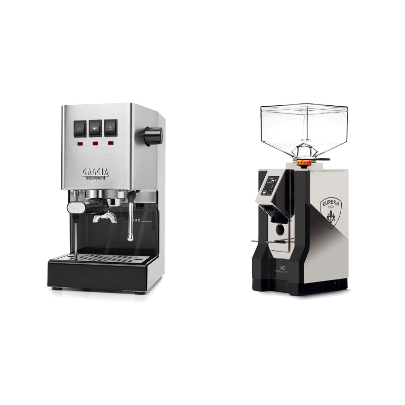Gaggia New Classic BC + Eureka Mignon Perfetto, NX black Gaggia New Classic BC + Eureka Mignon Perfetto, NX black