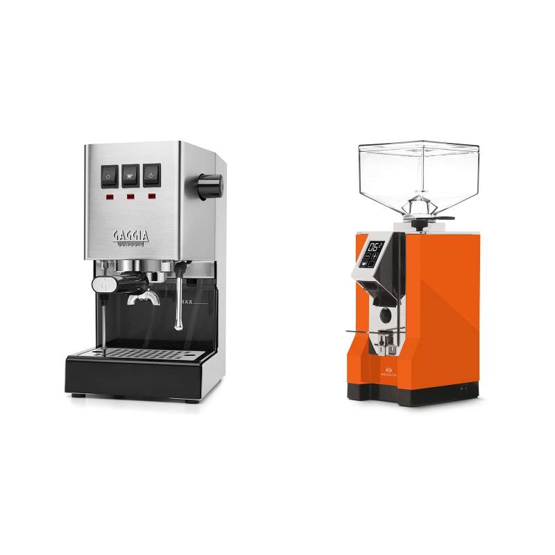 Gaggia New Classic BC + Eureka Mignon Specialita, CR orange Gaggia New Classic BC + Eureka Mignon Specialita, CR orange