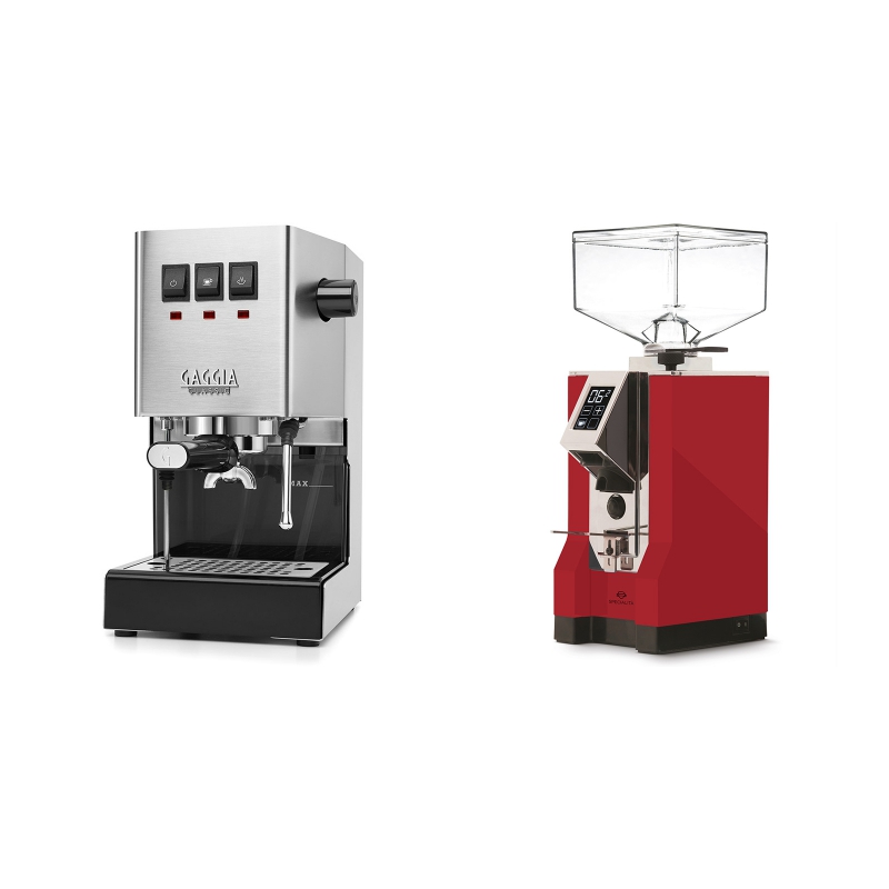 Gaggia New Classic BC + Eureka Mignon Specialita, CR ferrari red Gaggia New Classic BC + Eureka Mignon Specialita, CR ferrari red