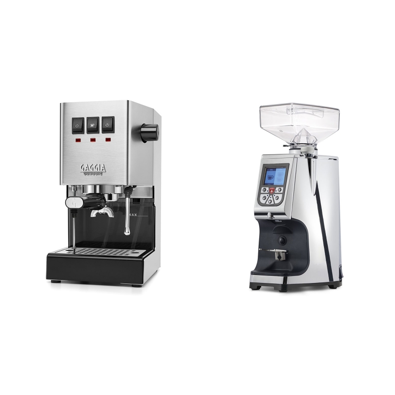 Gaggia New Classic BC + Eureka Atom 60, chrome Gaggia New Classic BC + Eureka Atom 60, chrome