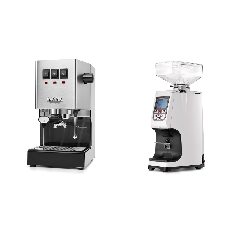 Gaggia New Classic BC + Eureka Atom 60, white Gaggia New Classic BC + Eureka Atom 60, white