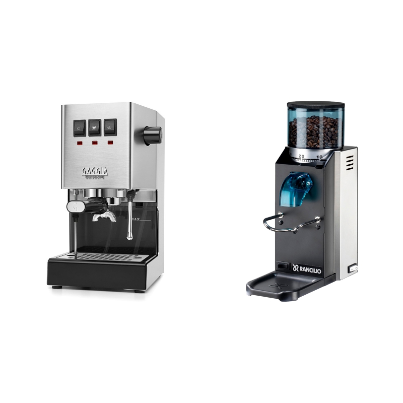 Gaggia New Classic BC + Rancilio Rocky Doserless Gaggia New Classic BC + Rancilio Rocky Doserless