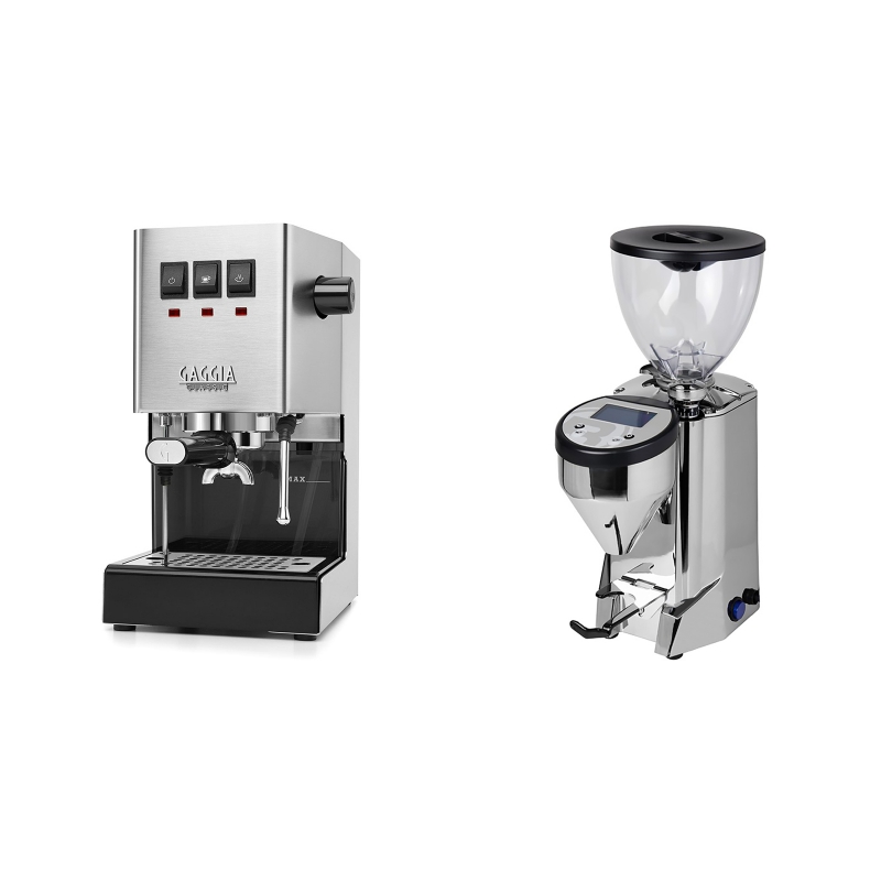 Gaggia New Classic BC + Rocket Espresso FAUSTO, nerez Gaggia New Classic BC + Rocket Espresso FAUSTO, nerez