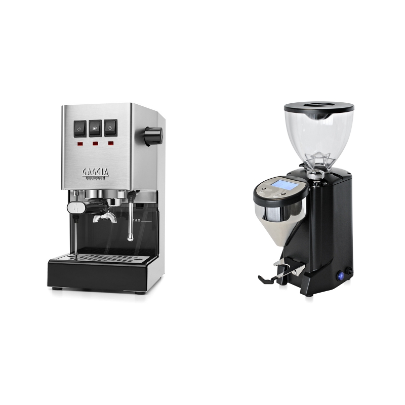 Gaggia New Classic BC + Rocket Espresso FAUSTO, černý Gaggia New Classic BC + Rocket Espresso FAUSTO, černý