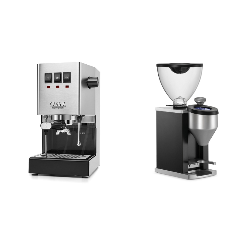 Gaggia New Classic BC + Rocket Espresso FAUSTINO, black Gaggia New Classic BC + Rocket Espresso FAUSTINO, black