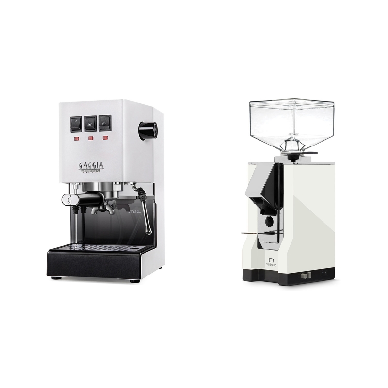 Gaggia New Classic BC, white + Eureka Mignon Silenzio, CR white Gaggia New Classic BC, white + Eureka Mignon Silenzio, CR white