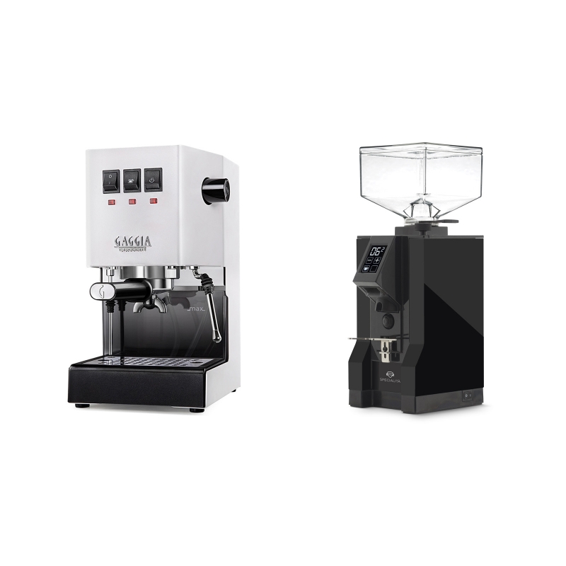 Gaggia New Classic BC, white + Eureka Mignon Specialita, BL black Gaggia New Classic BC, white + Eureka Mignon Specialita, BL black