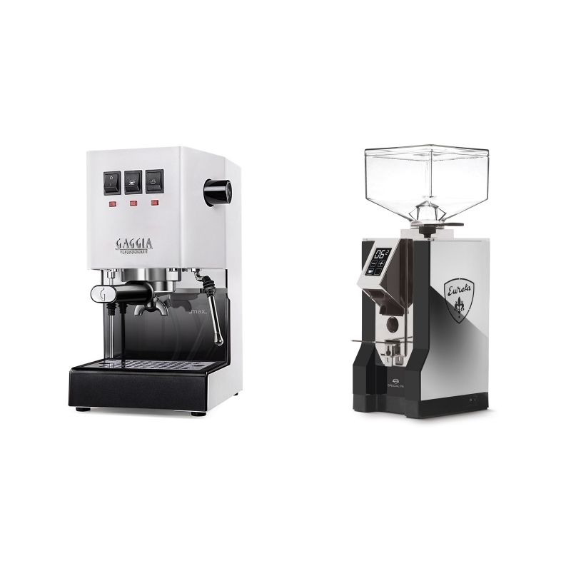 Gaggia New Classic BC, white + Eureka Mignon Specialita, NX black Gaggia New Classic BC, white + Eureka Mignon Specialita, NX black