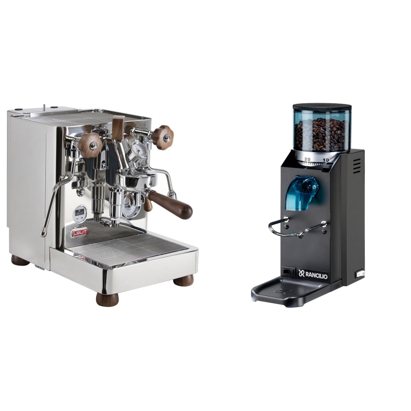 Lelit Bianca PL162T + Rancilio Rocky Doserless, černá Lelit Bianca PL162T + Rancilio Rocky Doserless, černá