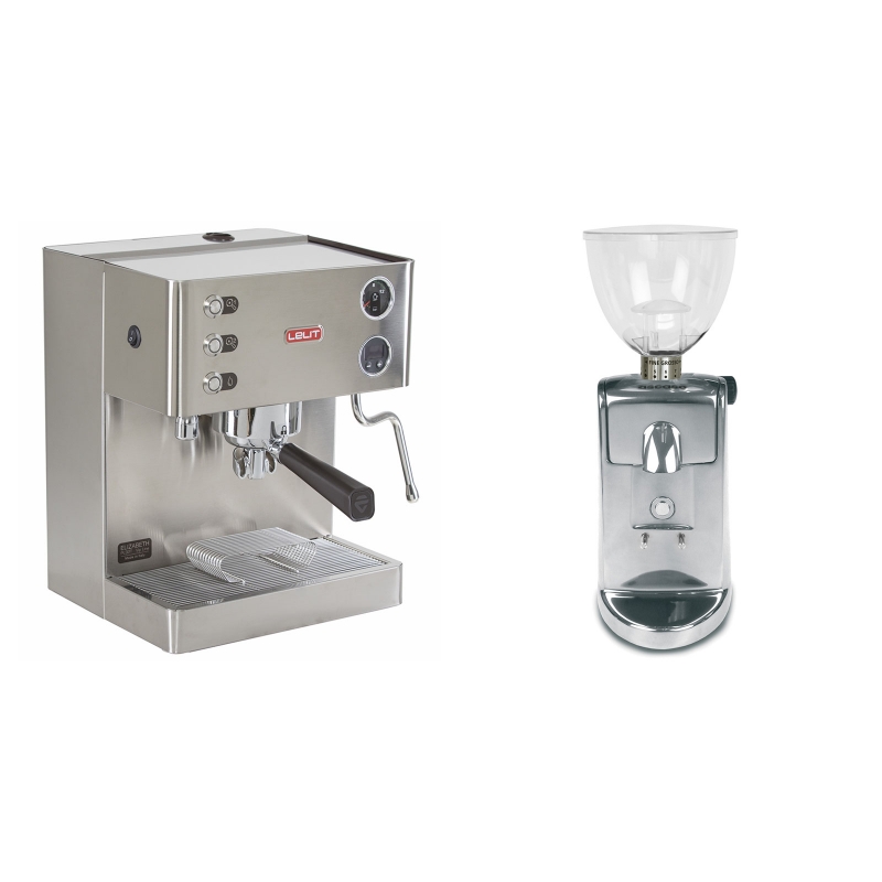 Lelit Elizabeth PL92T + Ascaso i-mini i1, leštěný hliník Lelit Elizabeth PL92T + Ascaso i-mini i1, leštěný hliník