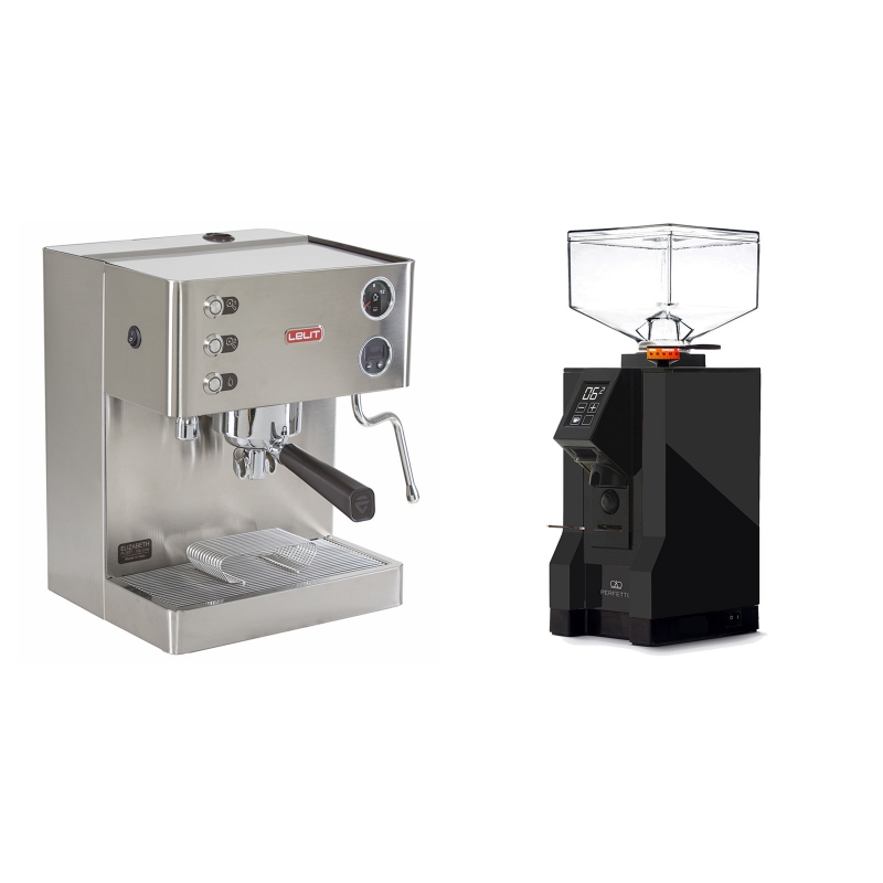 Lelit Elizabeth PL92T + Eureka Mignon Perfetto, BL black Lelit Elizabeth PL92T + Eureka Mignon Perfetto, BL black