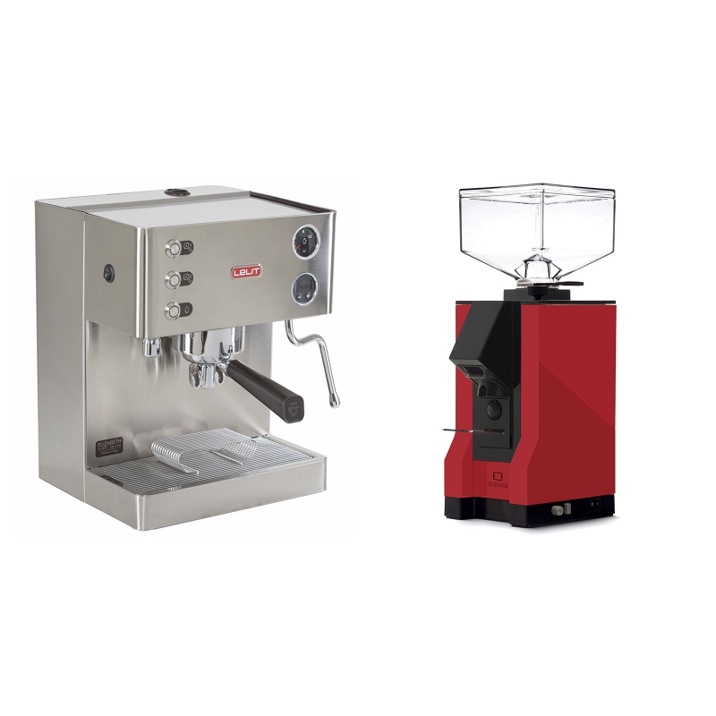 Lelit Elizabeth PL92T + Eureka Mignon Silenzio, BL ferrari red Lelit Elizabeth PL92T + Eureka Mignon Silenzio, BL ferrari red
