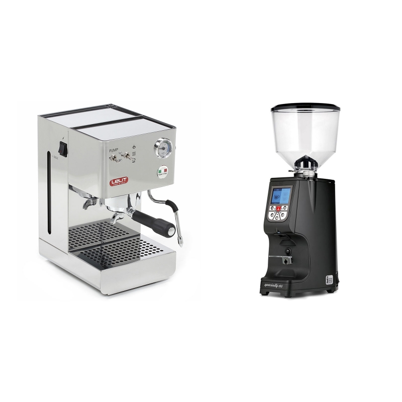 Lelit Glenda PL41PLUS + Eureka Atom Specialty 65, black Lelit Glenda PL41PLUS + Eureka Atom Specialty 65, black