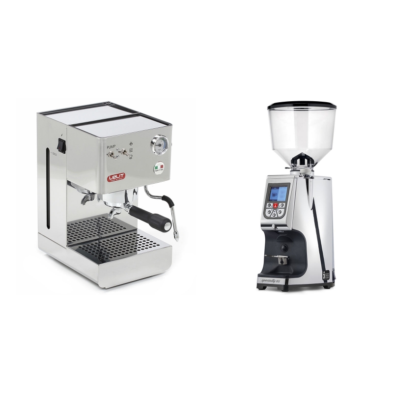 Lelit Glenda PL41PLUS + Eureka Atom Specialty 65, chrome Lelit Glenda PL41PLUS + Eureka Atom Specialty 65, chrome