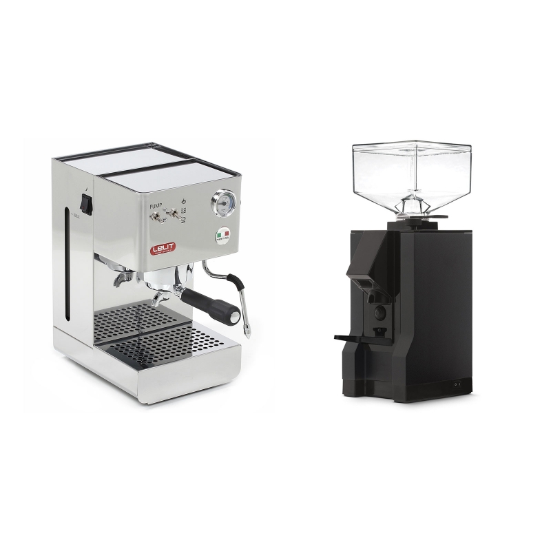 Lelit Glenda PL41PLUS + Eureka Mignon Manuale, BL black Lelit Glenda PL41PLUS + Eureka Mignon Manuale, BL black