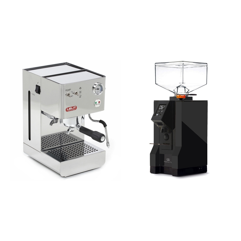 Lelit Glenda PL41PLUS + Eureka Mignon Perfetto, BL black Lelit Glenda PL41PLUS + Eureka Mignon Perfetto, BL black