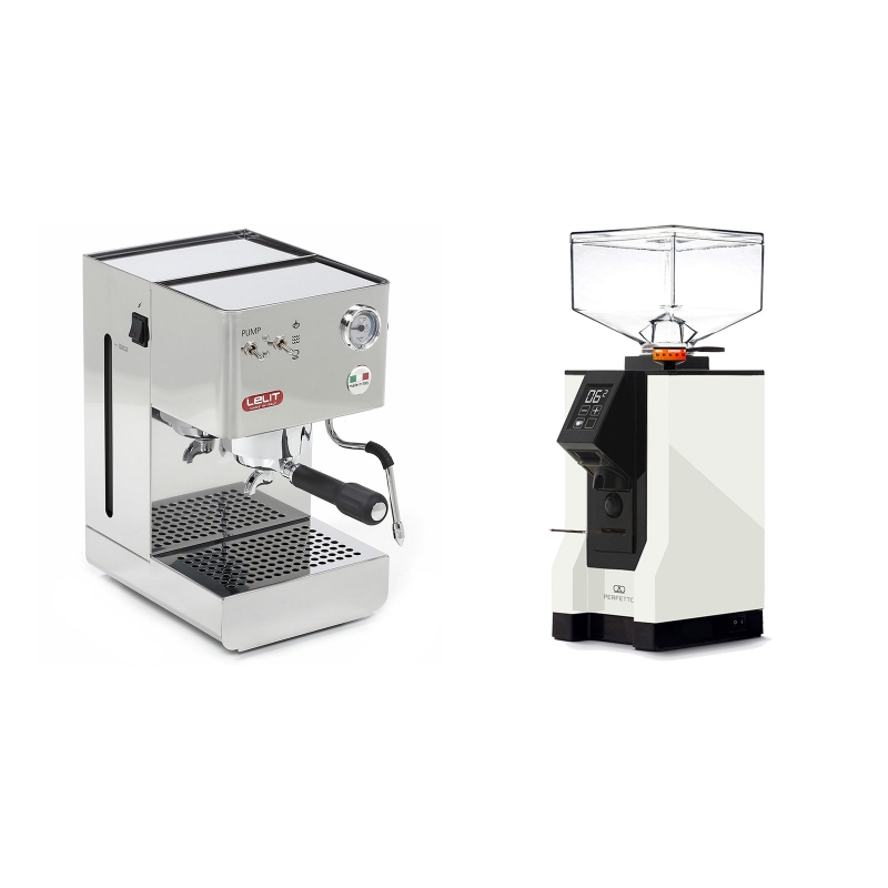 Lelit Glenda PL41PLUS + Eureka Mignon Perfetto, BL white Lelit Glenda PL41PLUS + Eureka Mignon Perfetto, BL white