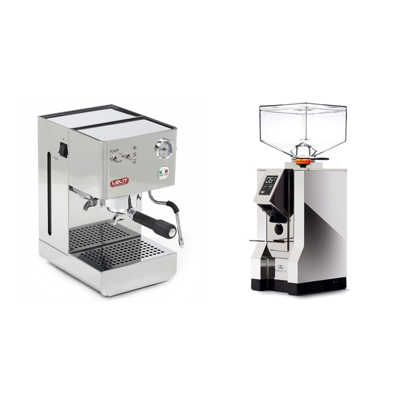 Lelit Glenda PL41PLUS + Eureka Mignon Perfetto, CR chrome Lelit Glenda PL41PLUS + Eureka Mignon Perfetto, CR chrome