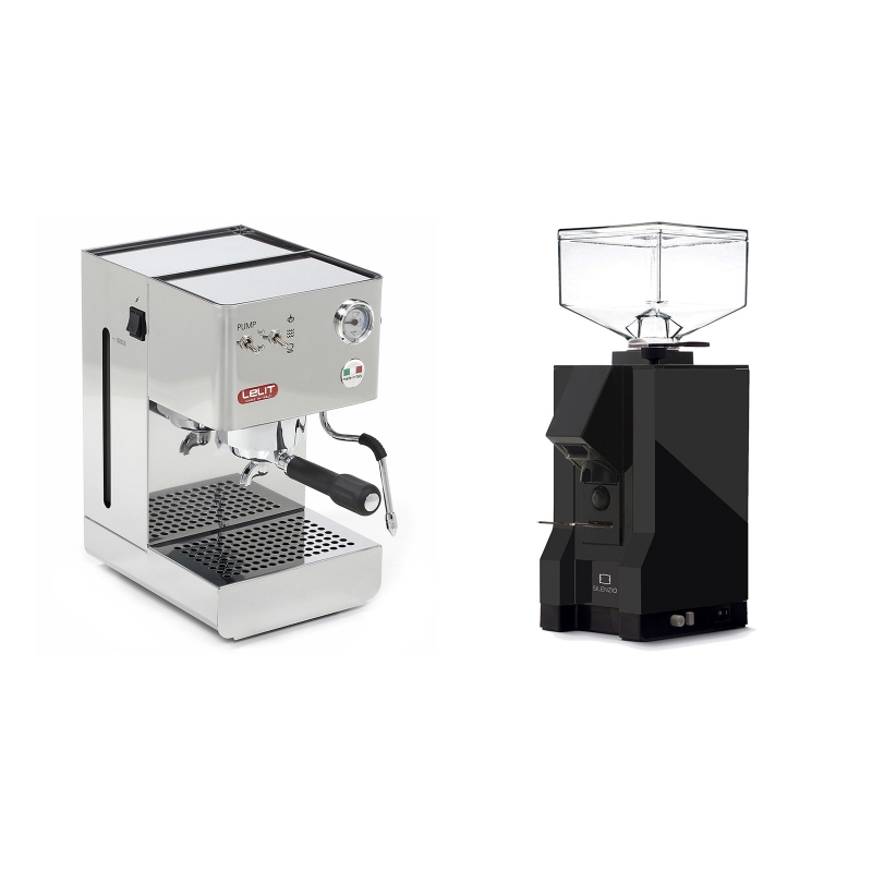 Lelit Glenda PL41PLUS + Eureka Mignon Silenzio, BL black Lelit Glenda PL41PLUS + Eureka Mignon Silenzio, BL black