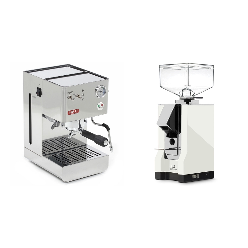Lelit Glenda PL41PLUS + Eureka Mignon Silenzio, CR white Lelit Glenda PL41PLUS + Eureka Mignon Silenzio, CR white