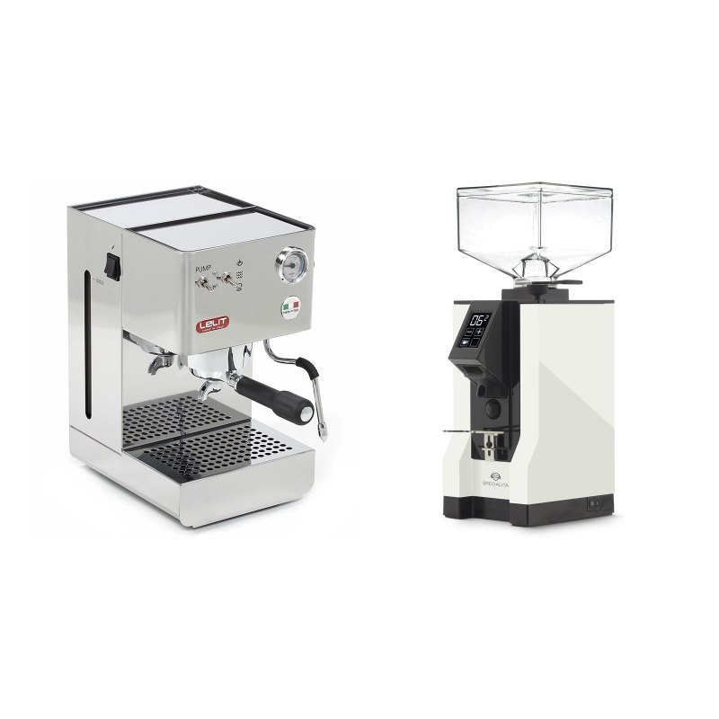 Lelit Glenda PL41PLUS + Eureka Mignon Specialita, BL white Lelit Glenda PL41PLUS + Eureka Mignon Specialita, BL white