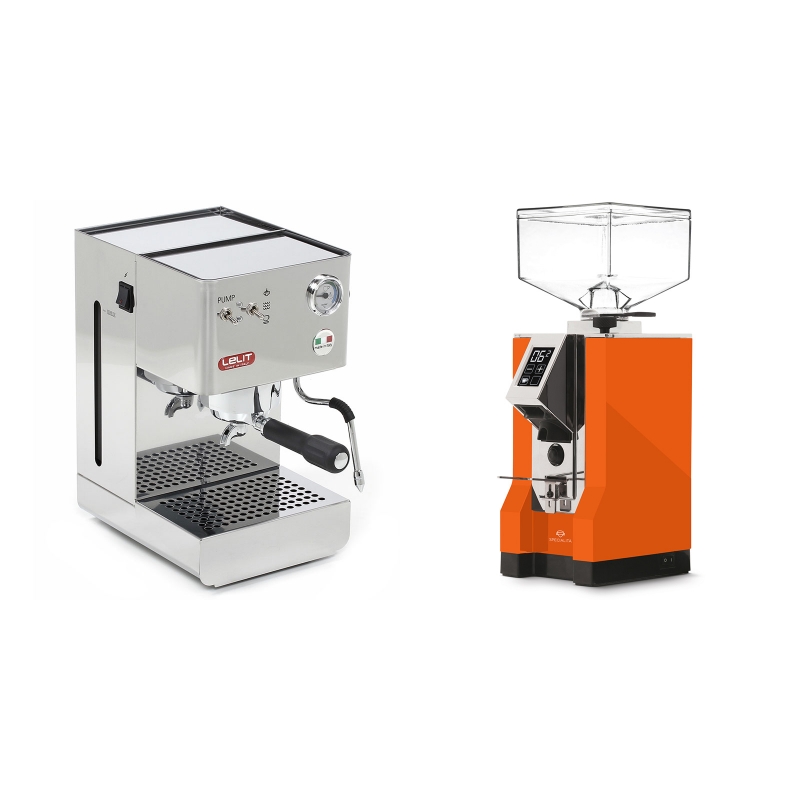Lelit Glenda PL41PLUS + Eureka Mignon Specialita, CR orange Lelit Glenda PL41PLUS + Eureka Mignon Specialita, CR orange
